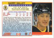 1991-92 Score Canadian English #71 Garry Galley back image