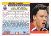 1991-92 Score Canadian English #87 Geoff Smith back image