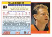 1991-92 Score Canadian English #91 Pelle Eklund back image