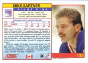 1991-92 Score Canadian English #135 Mike Gartner back image