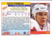 1991-92 Score Canadian English #144 Keith Primeau back image