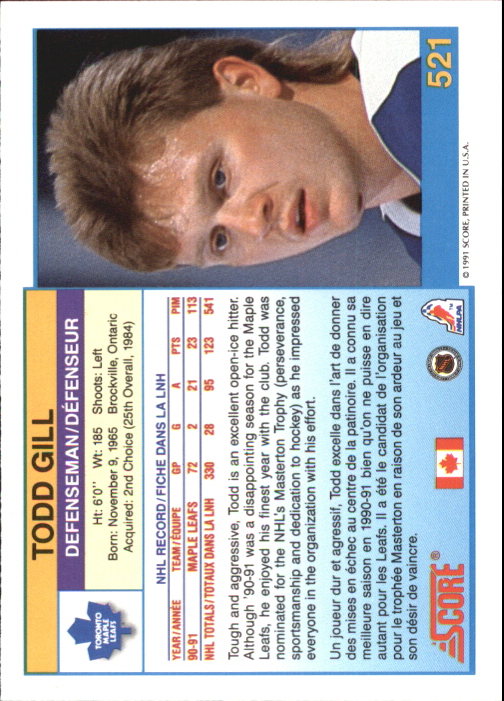 1991-92 Score Canadian English Hockey 551-660 You Pick Complete A Set - Bild 43 von 321