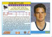 1991-92 Score Canadian English #643 Rob Zettler back image