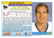 1991-92 Score Canadian English #644 David Bruce RC back image