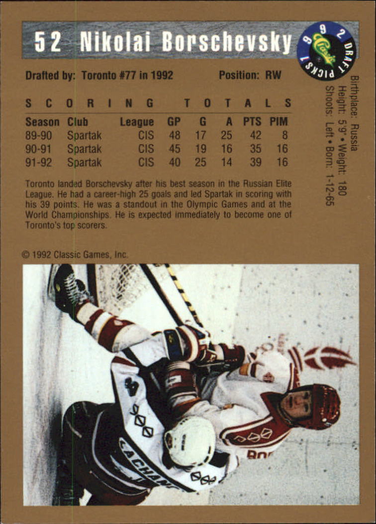 A8499- 1992 Classic Hockey Card #s 1-120 +Inserts -You Pick- 15+ FREE US SHIP - Picture 85 of 202