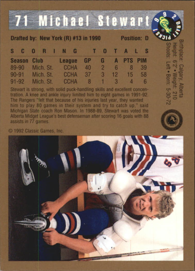A8499- 1992 Classic Hockey Card #s 1-120 +Inserts -You Pick- 15+ FREE US SHIP - Picture 113 of 202
