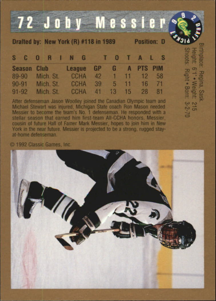 A8499- 1992 Classic Hockey Card #s 1-120 +Inserts -You Pick- 15+ FREE US SHIP - Picture 115 of 202