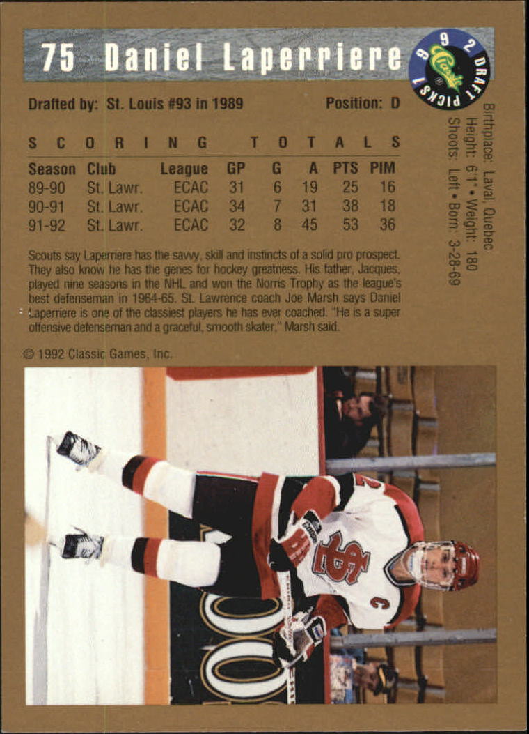 A8499- 1992 Classic Hockey Card #s 1-120 +Inserts -You Pick- 15+ FREE US SHIP - Picture 121 of 202