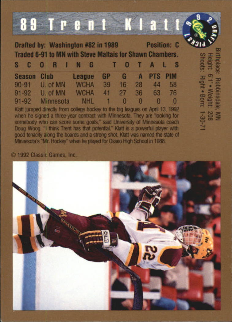 A8499- 1992 Classic Hockey Card #s 1-120 +Inserts -You Pick- 15+ FREE US SHIP - Picture 147 of 202