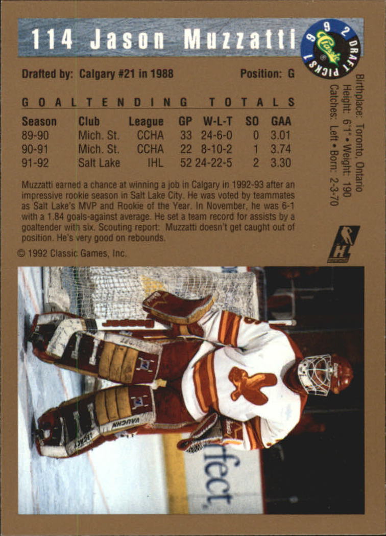A8499- 1992 Classic Hockey Card #s 1-120 +Inserts -You Pick- 15+ FREE US SHIP - Picture 193 of 202