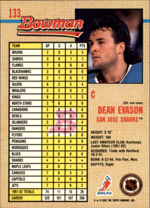 A8982- 1992-93 Bowman Hockey Karten 1-249 + Rookies -du Pick- 15 + Gratis US - Bild 257 von 407