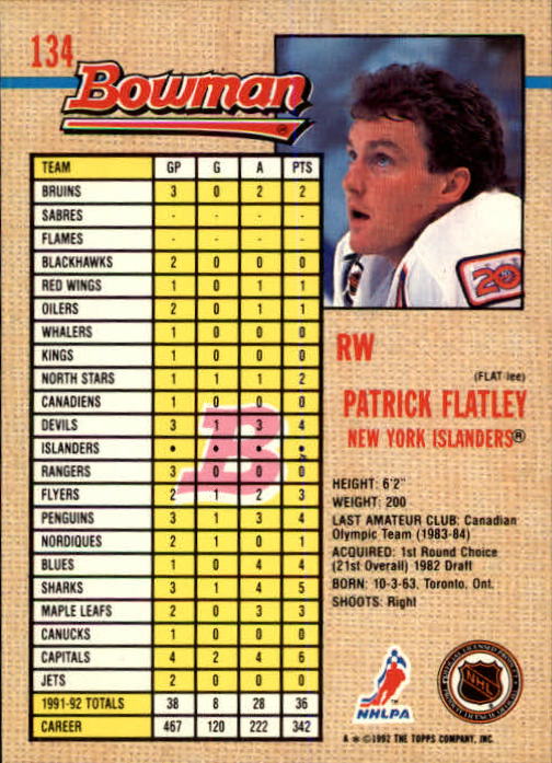 A8982- 1992-93 Bowman Hockey Karten 1-249 + Rookies -du Pick- 15 + Gratis US - Bild 259 von 407