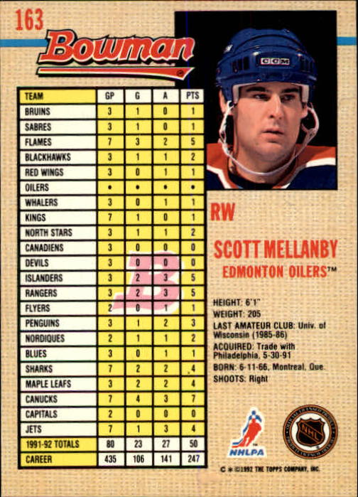 A8982- 1992-93 Bowman Hockey Karten 1-249 + Rookies -du Pick- 15 + Gratis US - Bild 303 von 407