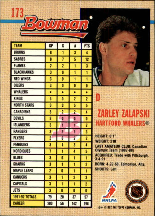 A8982- 1992-93 Bowman Hockey Karten 1-249 + Rookies -du Pick- 15 + Gratis US - Bild 323 von 407