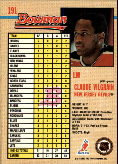 A8982- 1992-93 Bowman Hockey Karten 1-249 + Rookies -du Pick- 15 + Gratis US - Bild 351 von 407
