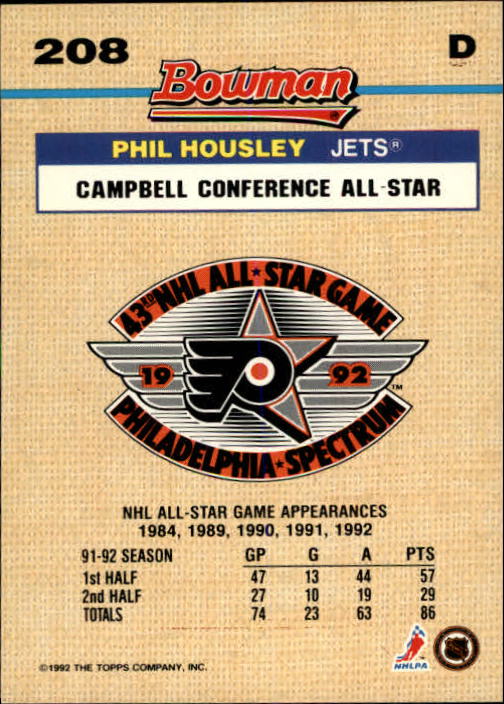 A8982- 1992-93 Bowman Hockey Karten 1-249 + Rookies -du Pick- 15 + Gratis US - Bild 375 von 407