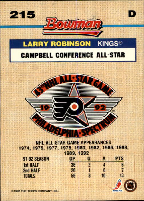 A8982- 1992-93 Bowman Hockey Karten 1-249 + Rookies -du Pick- 15 + Gratis US - Bild 377 von 407