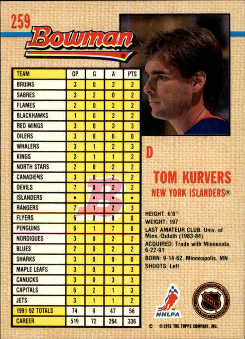 A8982- 1992-93 Bowman Hockey #s 250-442 +Rookies -You Pick- 15+ FREE US SHIP - Picture 19 of 373