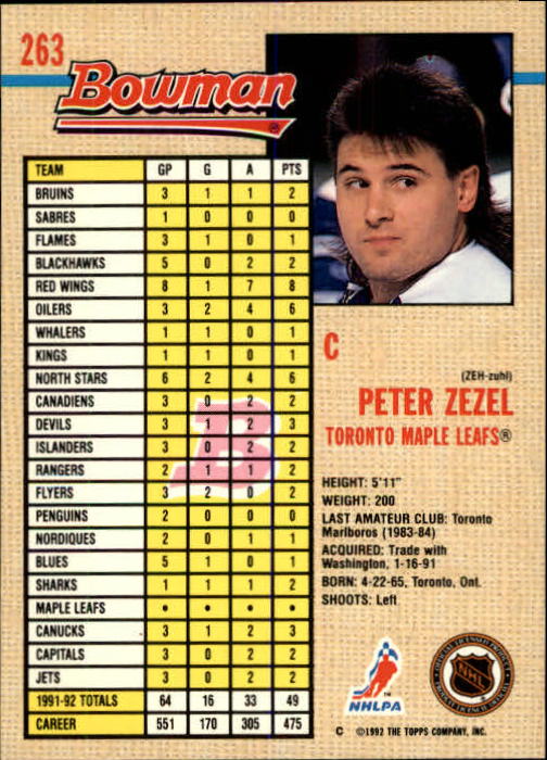 A8982- 1992-93 Bowman Hockey #s 250-442 +Rookies -You Pick- 15+ FREE US SHIP - Picture 27 of 373