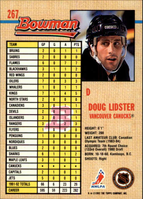 A8982- 1992-93 Bowman Hockey #s 250-442 +Rookies -You Pick- 15+ FREE US SHIP - Picture 35 of 373