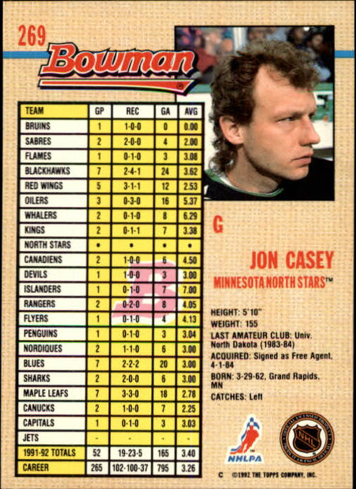 A8982- 1992-93 Bowman Hockey #s 250-442 +Rookies -You Pick- 15+ FREE US SHIP - Picture 39 of 373
