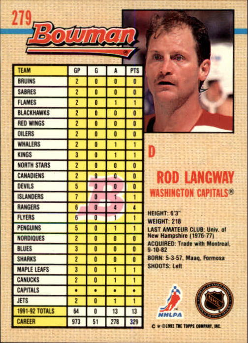 A8982- 1992-93 Bowman Hockey #s 250-442 +Rookies -You Pick- 15+ FREE US SHIP - Picture 59 of 373