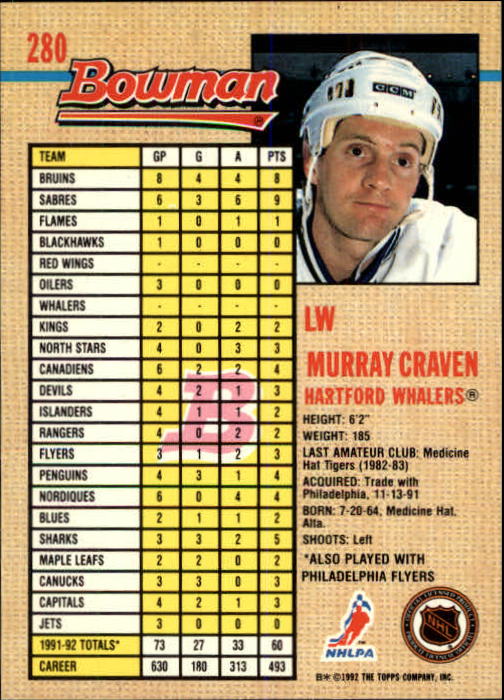 A8982- 1992-93 Bowman Hockey #s 250-442 +Rookies -You Pick- 15+ FREE US SHIP - Picture 61 of 373