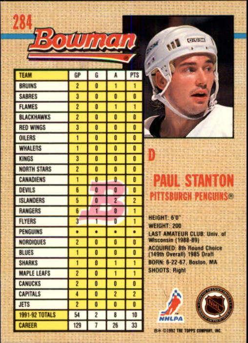 A8982- 1992-93 Bowman Hockey #s 250-442 +Rookies -You Pick- 15+ FREE US SHIP - Picture 69 of 373