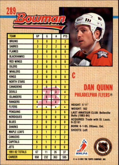 A8982- 1992-93 Bowman Hockey #s 250-442 +Rookies -You Pick- 15+ FREE US SHIP - Picture 79 of 373