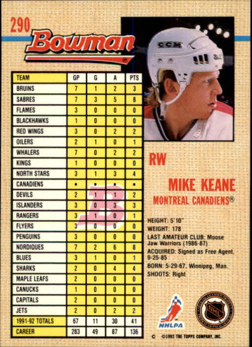 A8982- 1992-93 Bowman Hockey #s 250-442 +Rookies -You Pick- 15+ FREE US SHIP - Picture 81 of 373