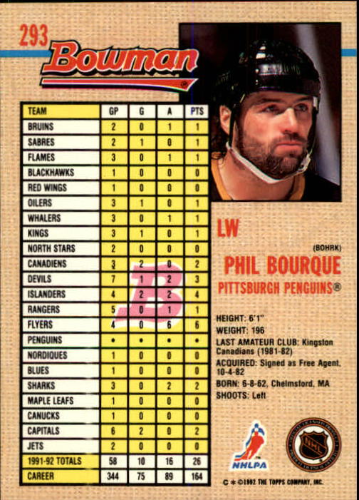 A8982- 1992-93 Bowman Hockey #s 250-442 +Rookies -You Pick- 15+ FREE US SHIP - Picture 85 of 373