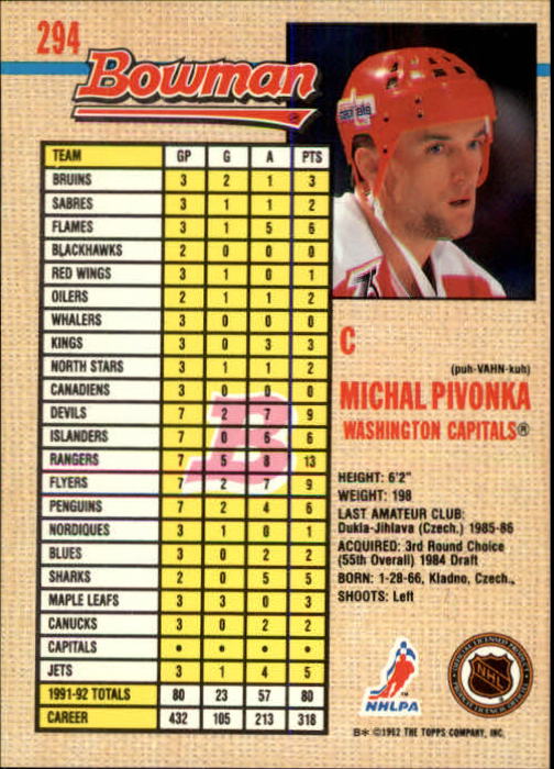 A8982- 1992-93 Bowman Hockey #s 250-442 +Rookies -You Pick- 15+ FREE US SHIP - Picture 87 of 373