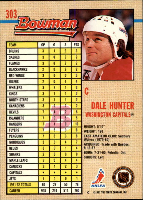 A8982- 1992-93 Bowman Hockey #s 250-442 +Rookies -You Pick- 15+ FREE US SHIP - Picture 103 of 373