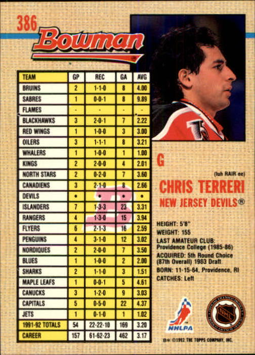 A8982- 1992-93 Bowman Hockey #s 250-442 +Rookies -You Pick- 15+ FREE US SHIP - Picture 269 of 373