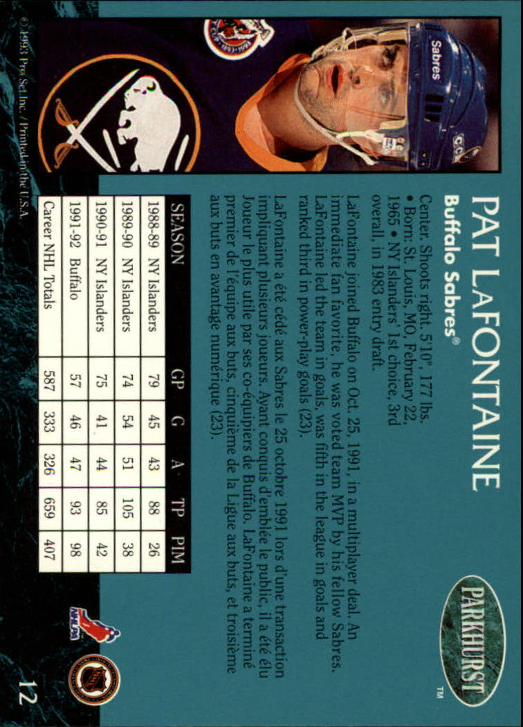 A3975- 1992-93 Parkhurst Hk Cards 1-250 +Rookies -You Pick- 15+ FREE US SHIP - Picture 25 of 454