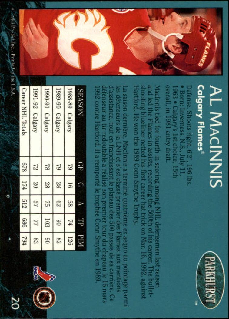 A3975- 1992-93 Parkhurst Hk Cards 1-250 +Rookies -You Pick- 15+ FREE US SHIP - Picture 38 of 454