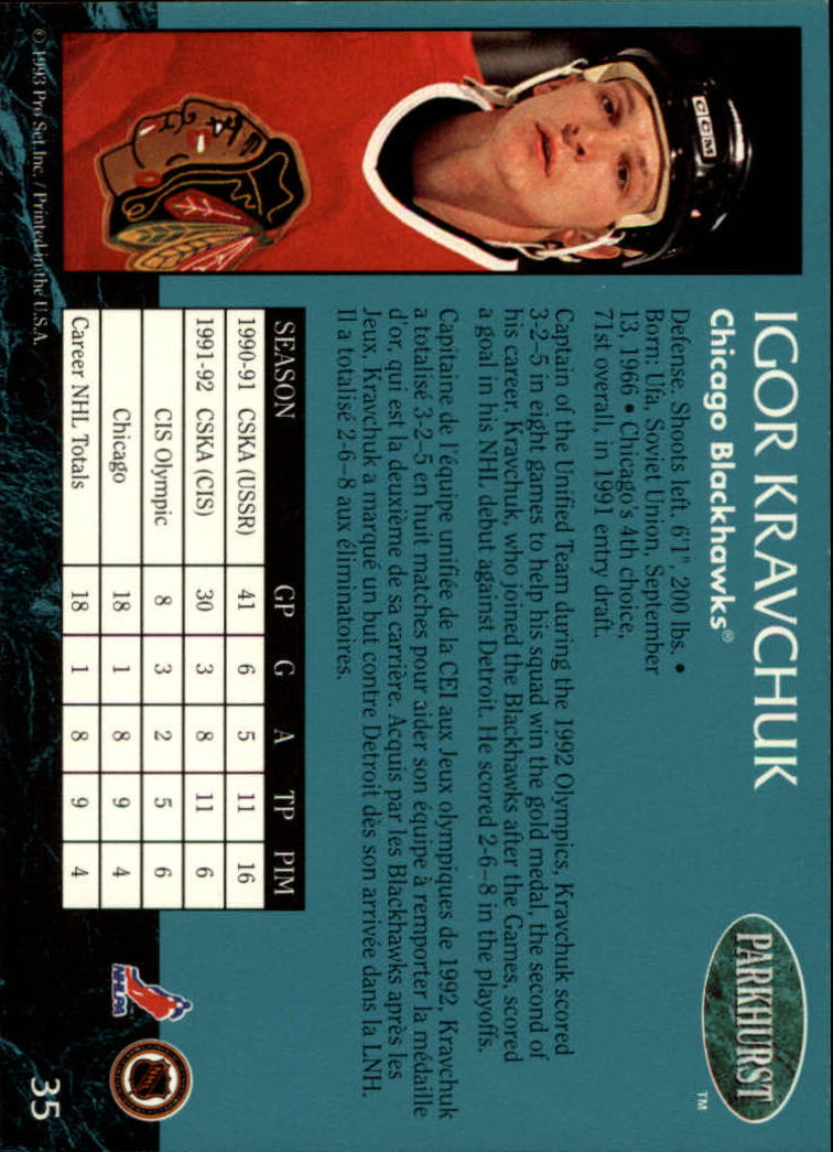 A3975- 1992-93 Parkhurst Hk Cards 1-250 +Rookies -You Pick- 15+ FREE US SHIP - Picture 68 of 454