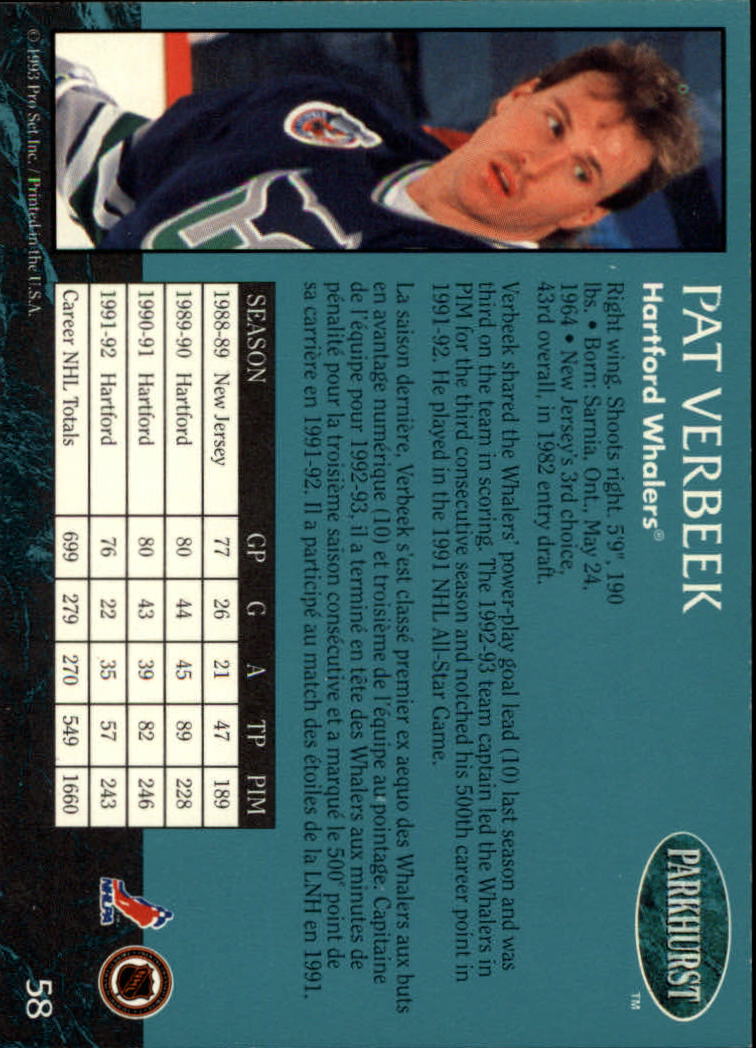 A3975- 1992-93 Parkhurst Hk Cards 1-250 +Rookies -You Pick- 15+ FREE US SHIP - Picture 112 of 454