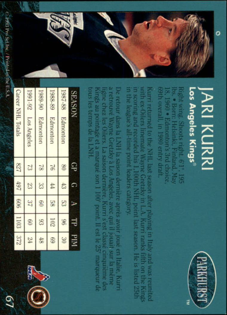 A3975- 1992-93 Parkhurst Hk Cards 1-250 +Rookies -You Pick- 15+ FREE US SHIP - Picture 128 of 454