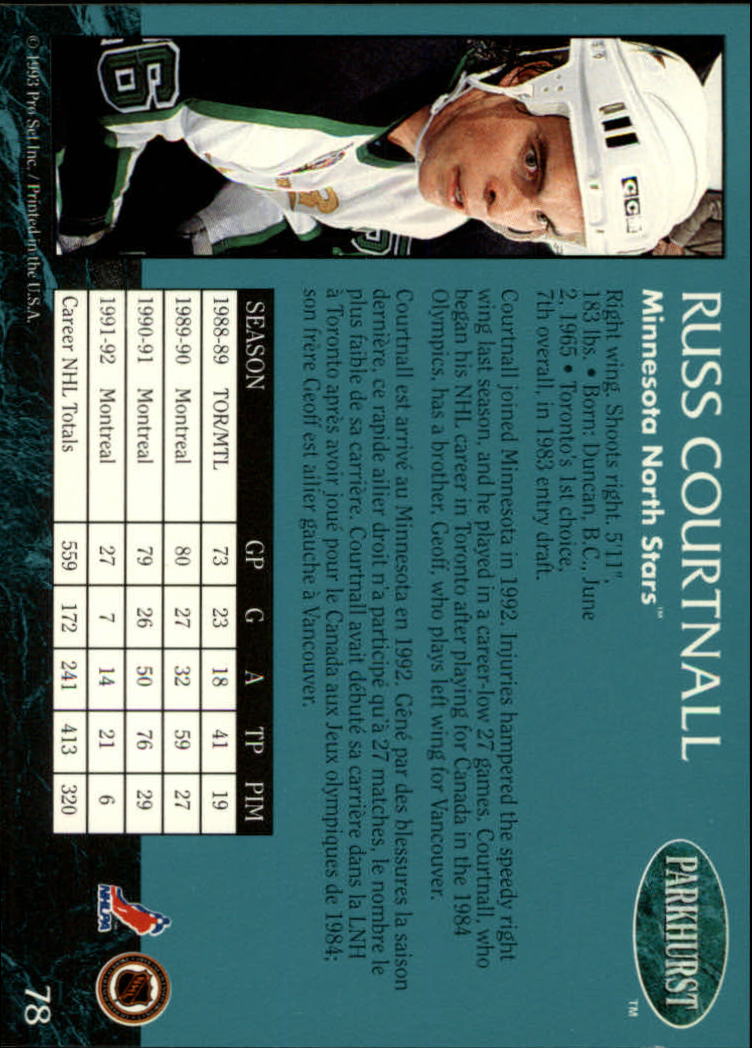 A3975- 1992-93 Parkhurst Hk Cards 1-250 +Rookies -You Pick- 15+ FREE US SHIP - Picture 148 of 454