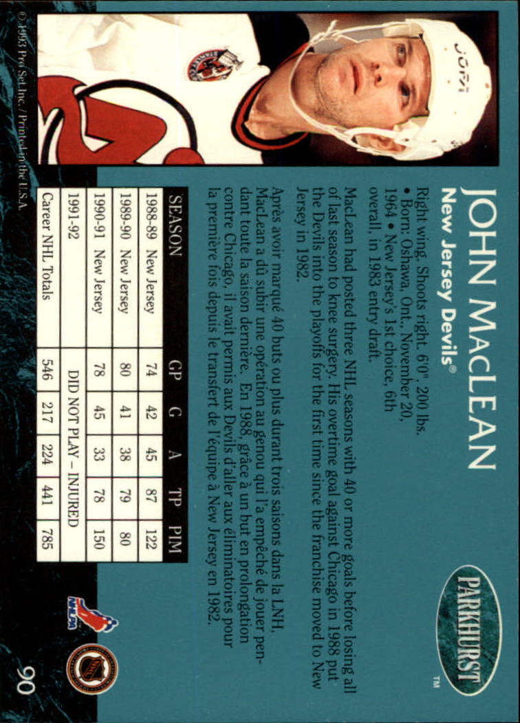 A3975- 1992-93 Parkhurst Hk Cards 1-250 +Rookies -You Pick- 15+ FREE US SHIP - Picture 170 of 454