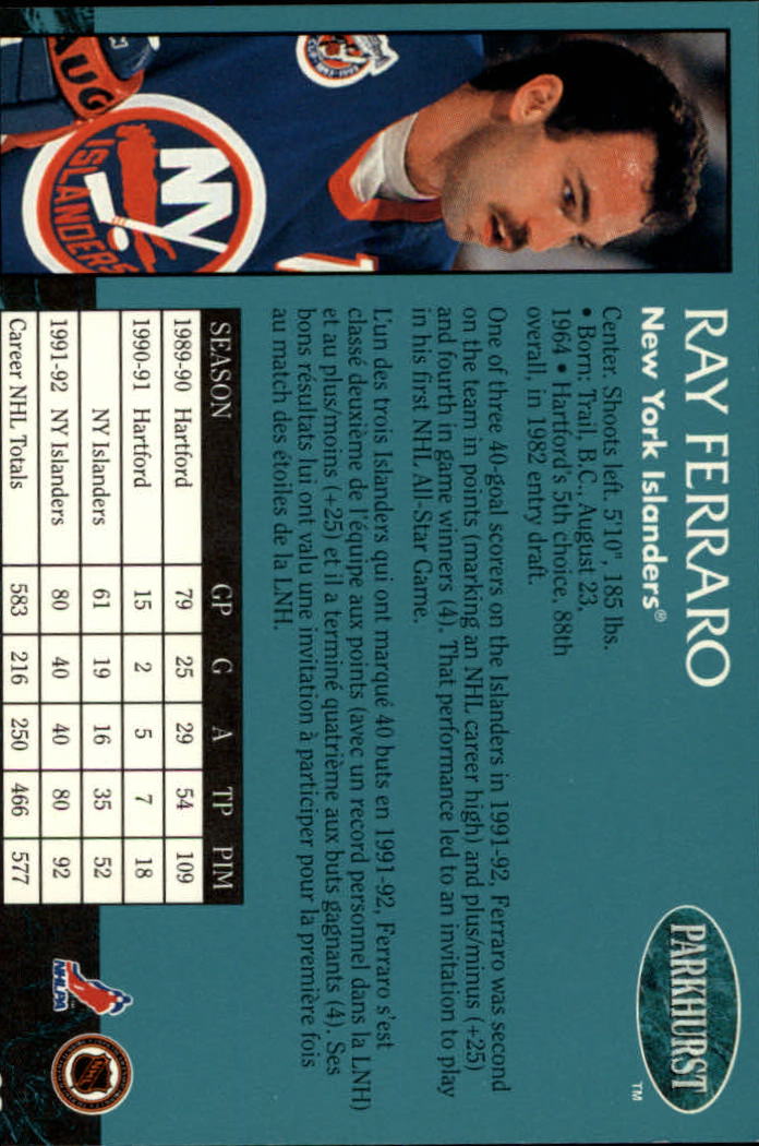 A3975- 1992-93 Parkhurst Hk Cards 1-250 +Rookies -You Pick- 15+ FREE US SHIP - Picture 182 of 454