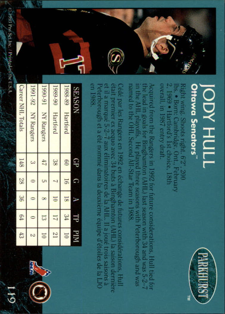 A3975- 1992-93 Parkhurst Hk Cards 1-250 +Rookies -You Pick- 15+ FREE US SHIP - Picture 219 of 454