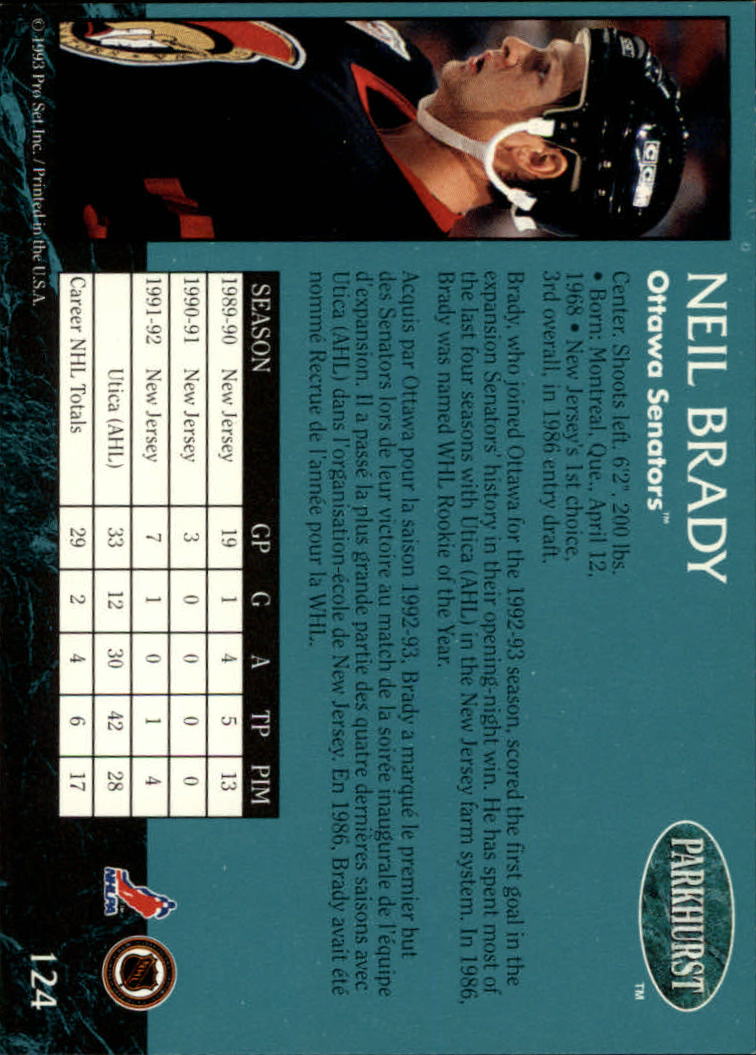 A3975- 1992-93 Parkhurst Hk Cards 1-250 +Rookies -You Pick- 15+ FREE US SHIP - Picture 229 of 454