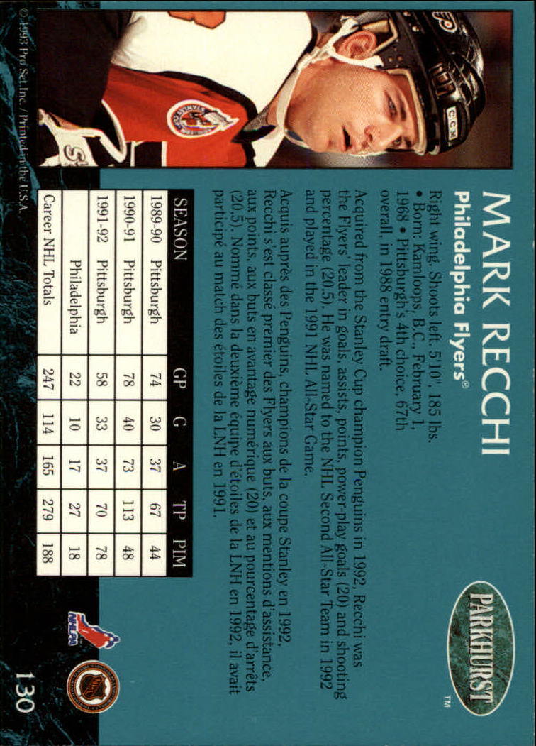 A3975- 1992-93 Parkhurst Hk Cards 1-250 +Rookies -You Pick- 15+ FREE US SHIP - Picture 241 of 454