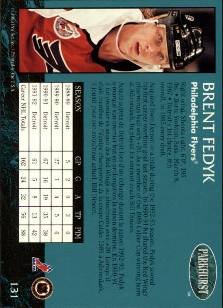 A3975- 1992-93 Parkhurst Hk Cards 1-250 +Rookies -You Pick- 15+ FREE US SHIP - Picture 243 of 454