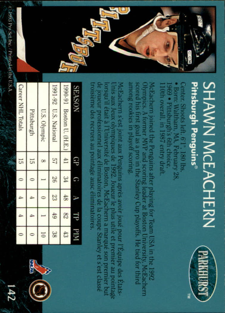 A3975- 1992-93 Parkhurst Hk Cards 1-250 +Rookies -You Pick- 15+ FREE US SHIP - Picture 263 of 454