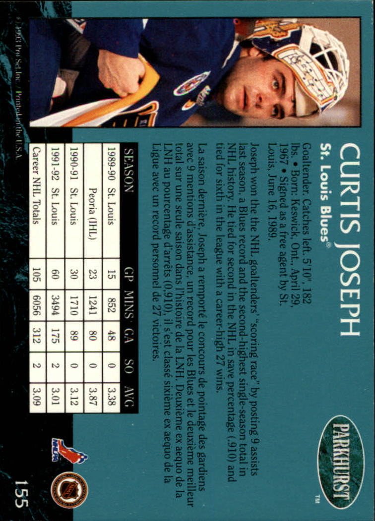 A3975- 1992-93 Parkhurst Hk Cards 1-250 +Rookies -You Pick- 15+ FREE US SHIP - Picture 286 of 454