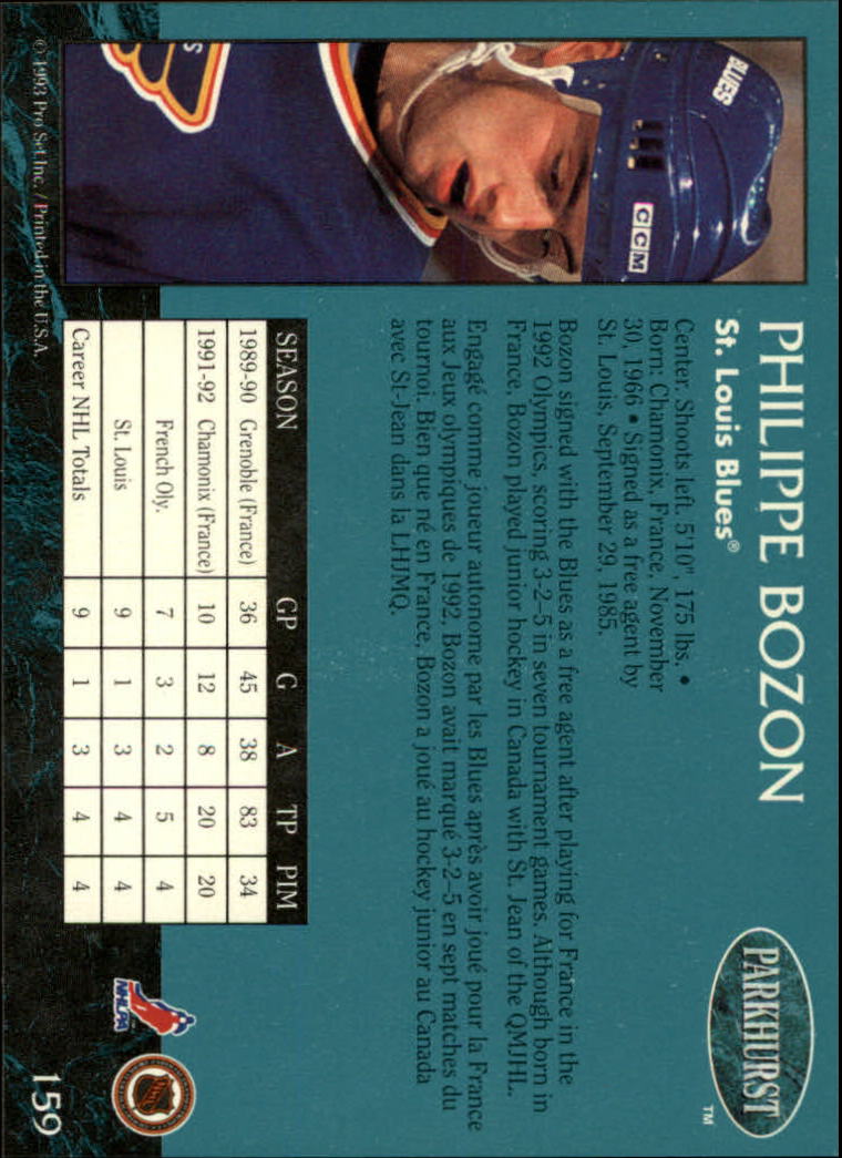 A3975- 1992-93 Parkhurst Hk Cards 1-250 +Rookies -You Pick- 15+ FREE US SHIP - Picture 294 of 454