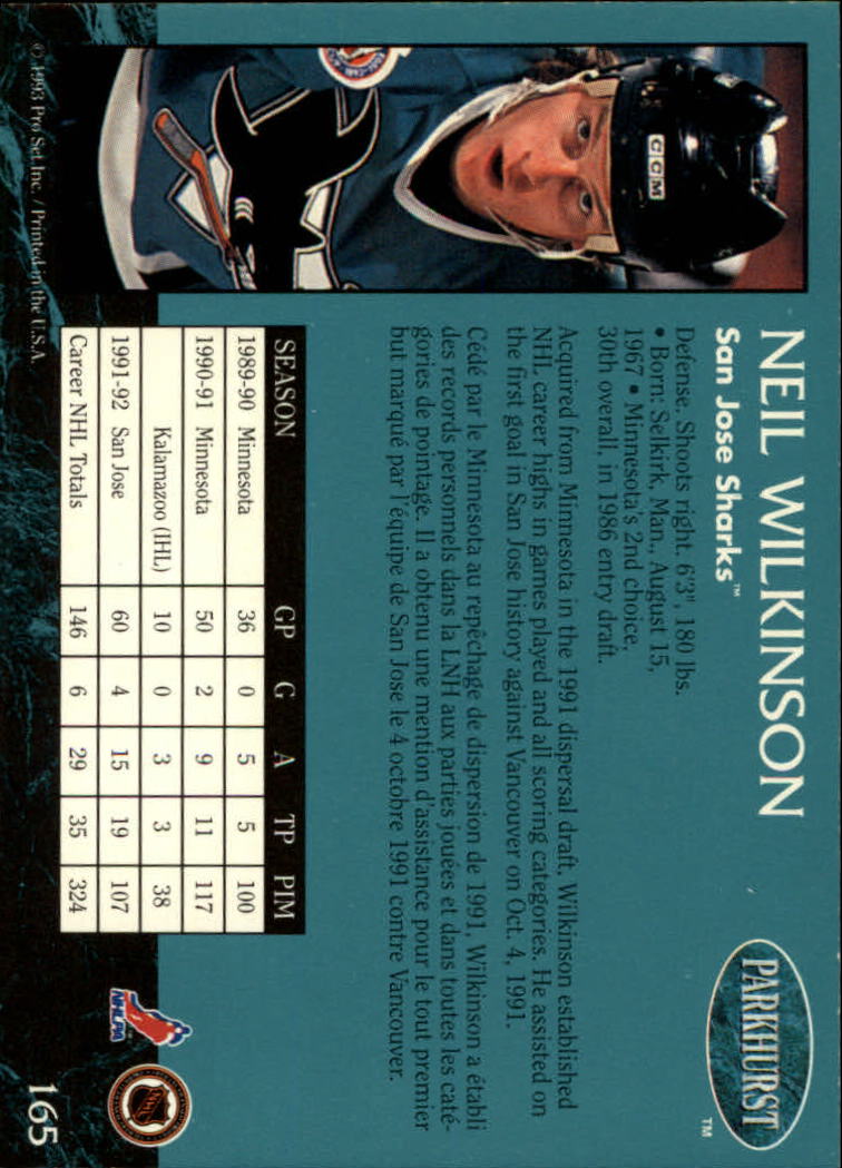 A3975- 1992-93 Parkhurst Hk Cards 1-250 +Rookies -You Pick- 15+ FREE US SHIP - Picture 304 of 454